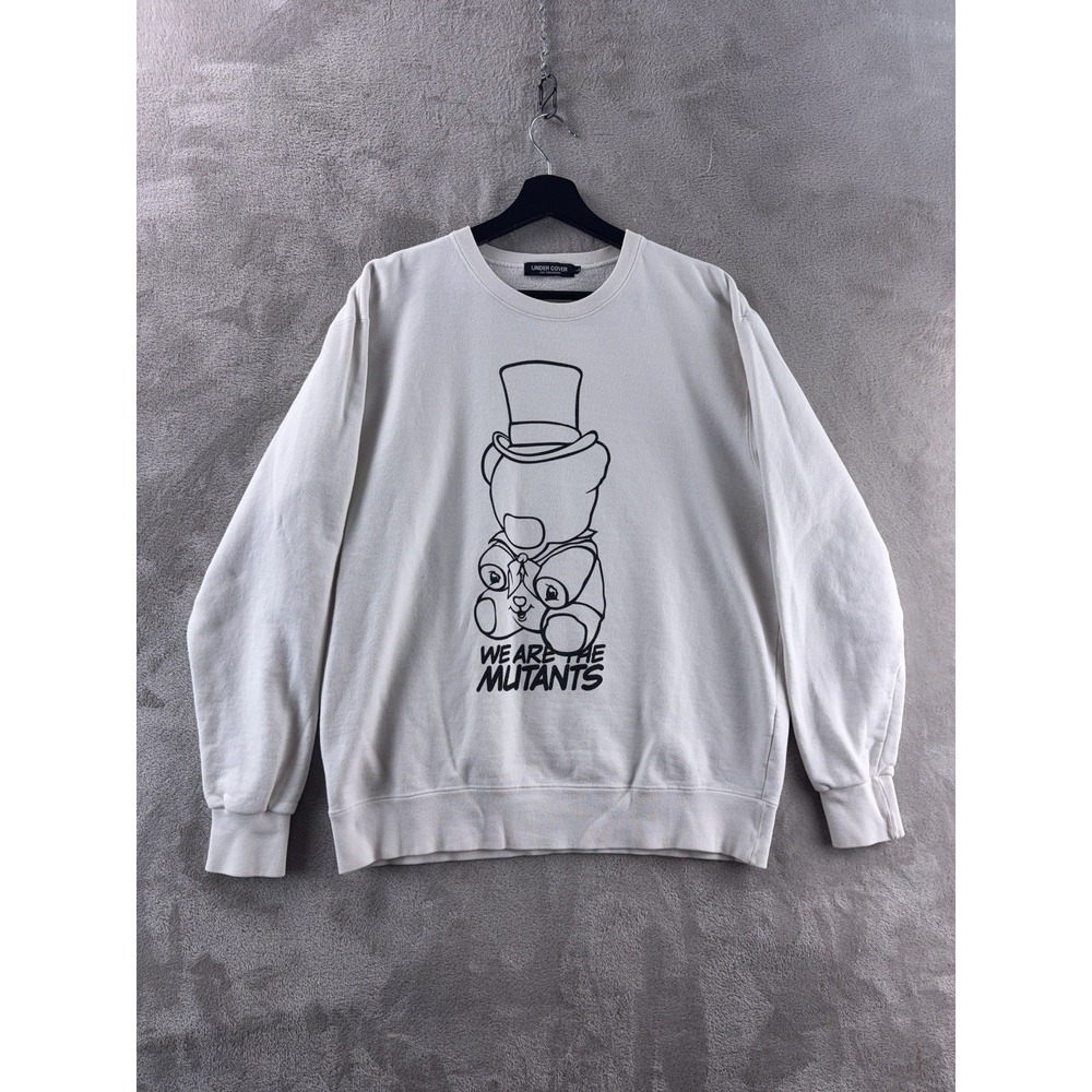 Undercover Jun Takahashi Crewneck Sweater Mens Size Large White We Are Mutants